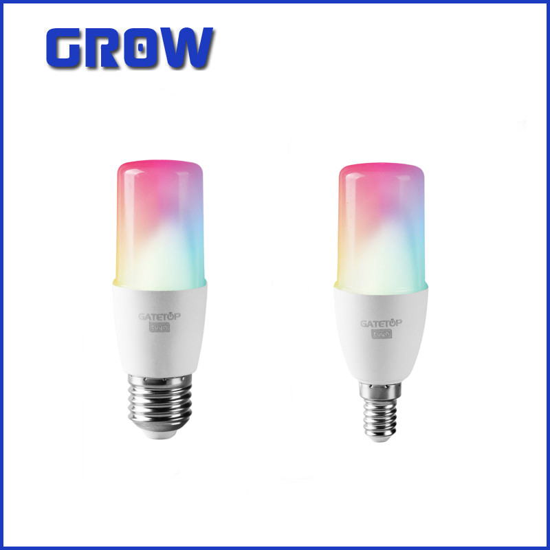 Tuya Smart Light Bulb APP Control 2700K-6500K Rgbcw+CCT Smart Bulb Google Home 10W E26 E27 B22 T37 LED Tuya WiFi Smart Life Bulb
