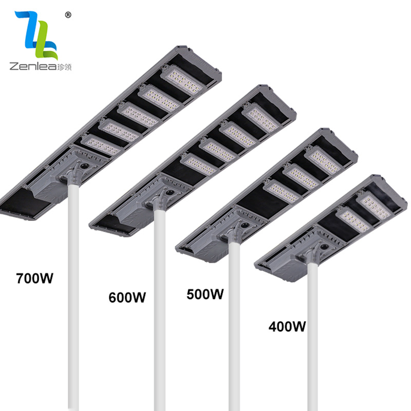 Outdoor Lighting IP65 Outdoor Waterproof Aluminum SMD 400W 500W 600W 700W All in One Integrated Project LED Solar Street Light