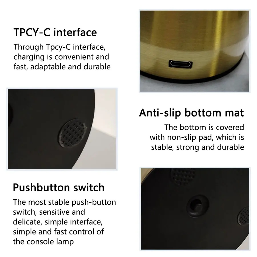 Touch Control Lamp, Metal LED Table Lamp