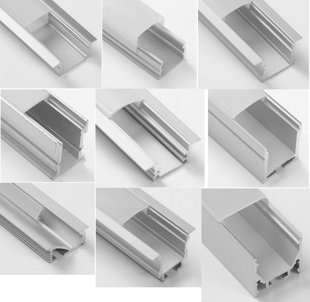 Decoration Advertisement Cabinet DIY Installation Ceiling Recessed Surface Mounted Wall Ground Slim Extrusion Aluminum Bar Profile DC24V DC12V LED Strip Light