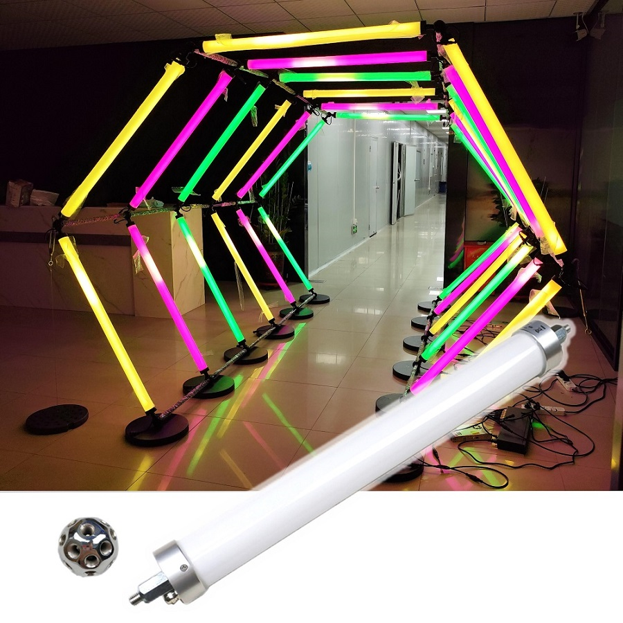 Wholesale DMX RGB Magic Color Stage Lighting 360 Degree Geometry 3D LED Pixel Tube Light