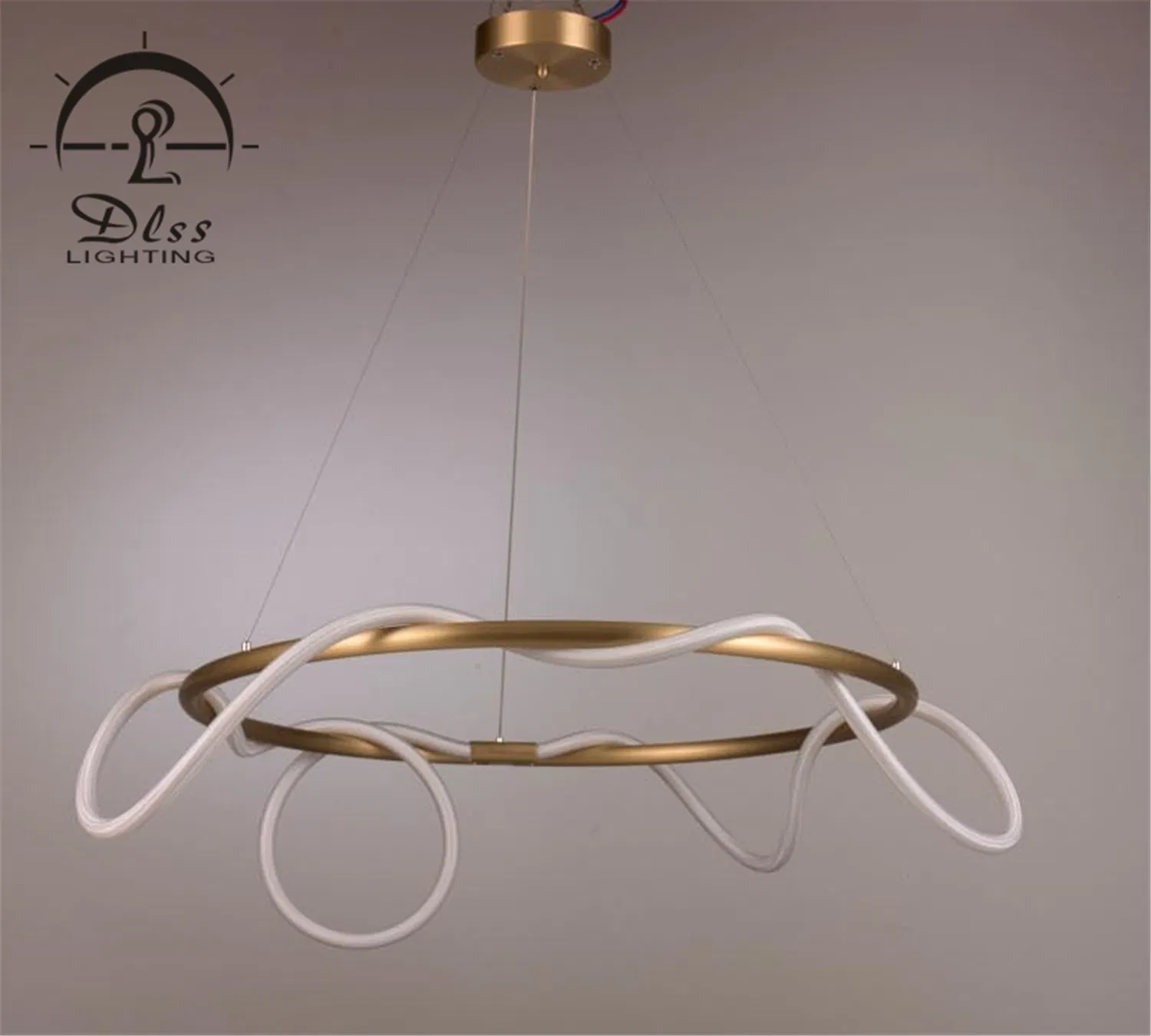 Flexible Modern Pendant Lighting LED Fabric Nylon Long Soft Line Lamp Chandelier