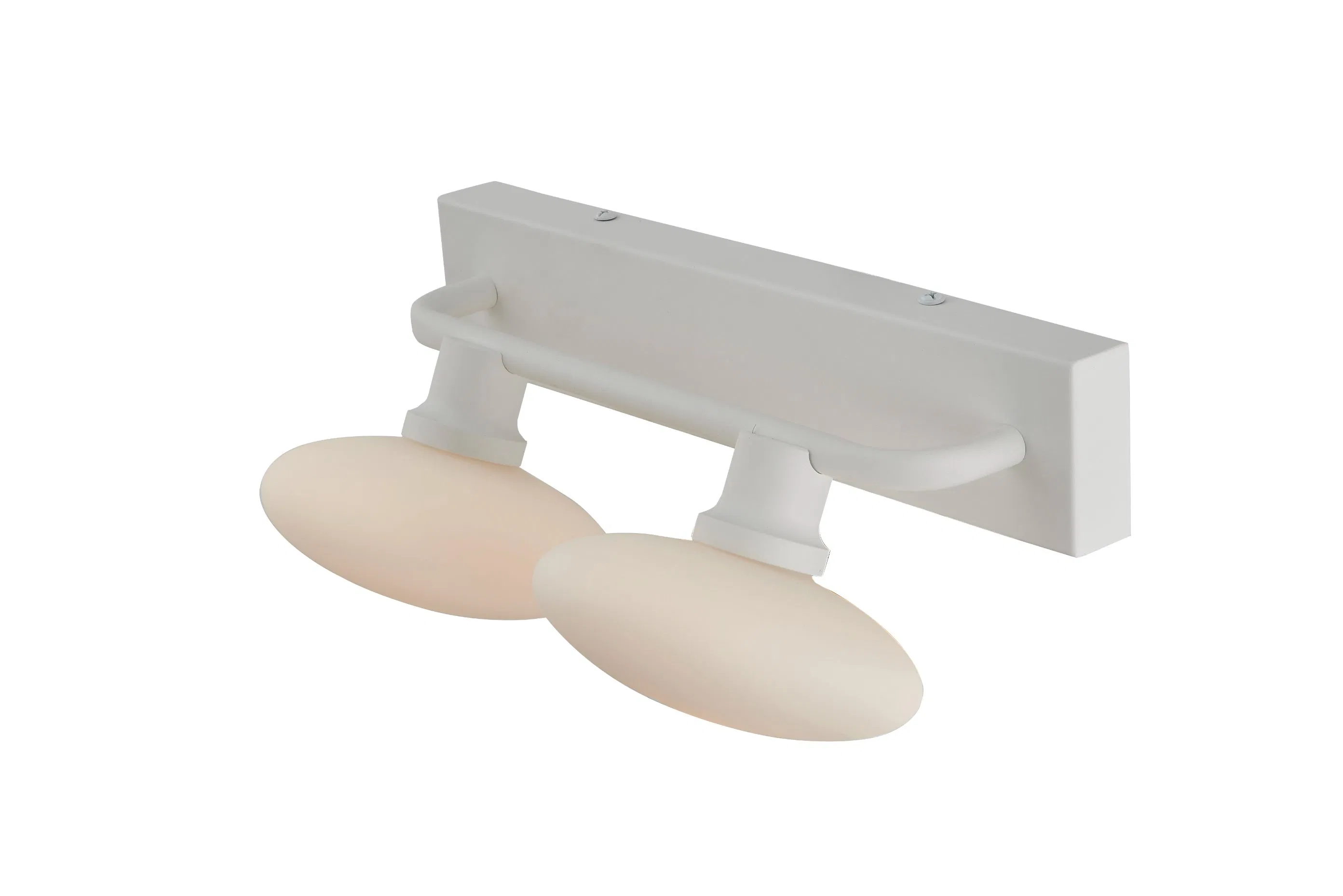 Luxury LED Vanity Bathroom Mirror White Wall Light with Opal Glass Design for Bathrooms