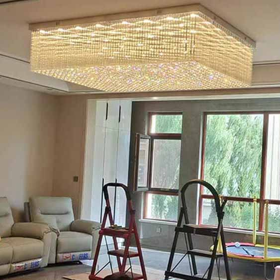 Large High-End Luxury Crystal LED Dimmable Ceiling Light 5-Year Warranty for Hotel Lobby Banquet Hall Commercial Chandelier