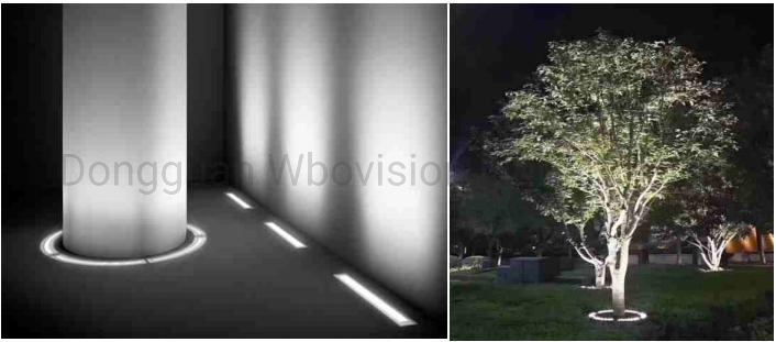 IP67 Circle Stainless Steel Underground LED Tree Uplight 12W