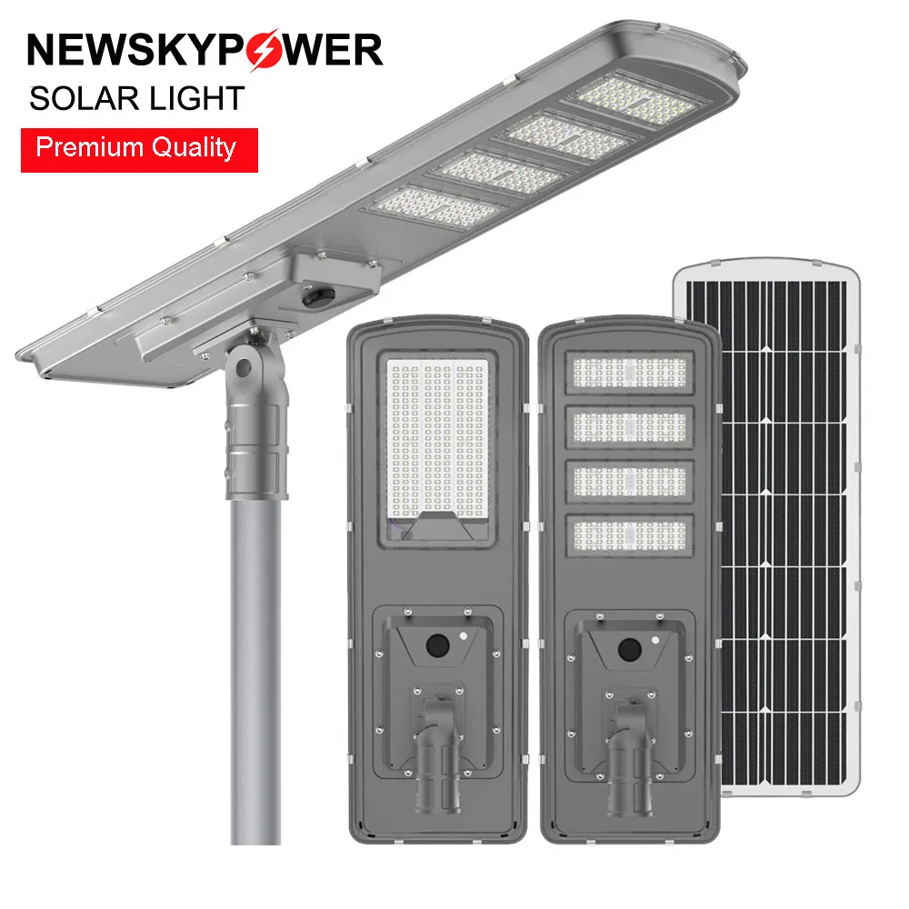 2024 New High Lumen LED 14000lm 100W All in One Solar Street Light for Industrial Highway Roadside