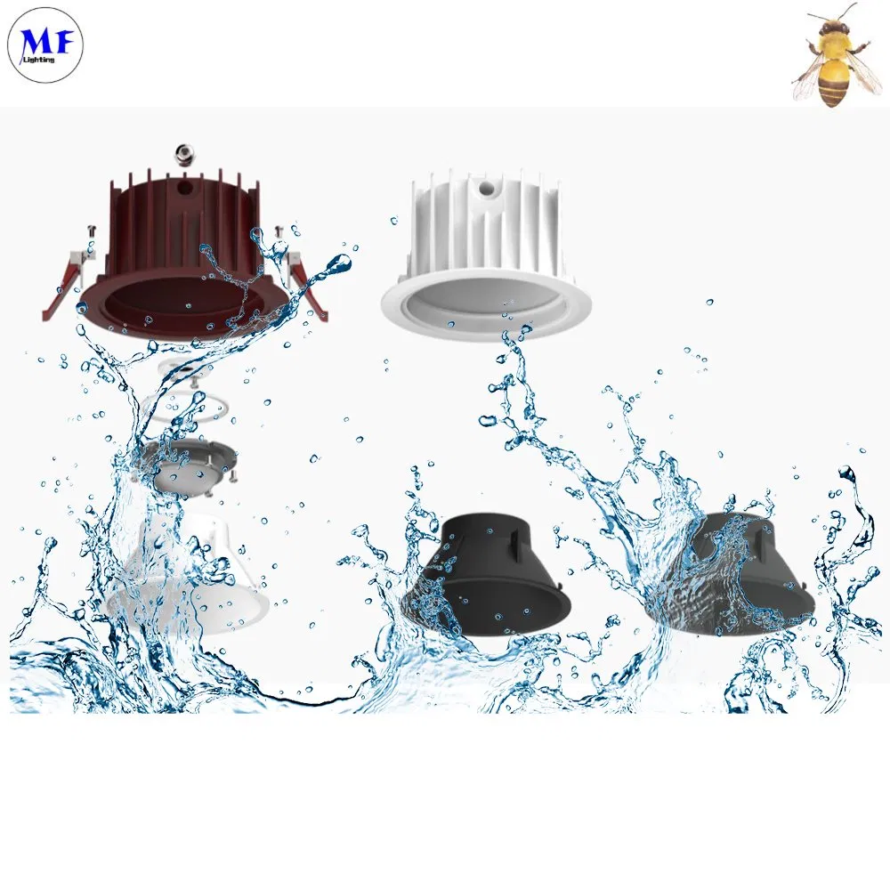 Factory Price IP65 Waterproof 20W Aluminum Ceiling Recessed Lamp Spotlights Office Dimmable LED Downlight for Home Furnishing Hotel Supermarket Restaurant