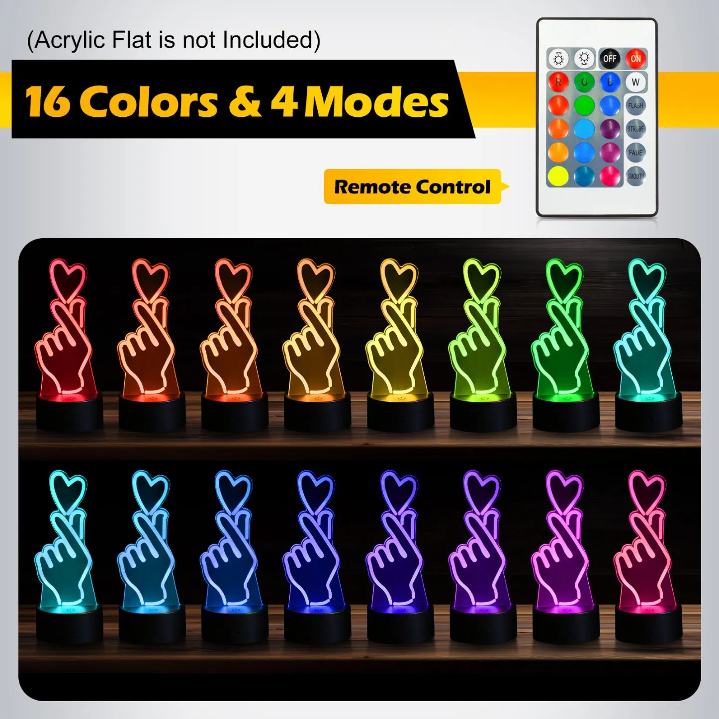 Creative 3D Illusion Anime Acrylic Table Desk Base LED Christmas Lamp Kid's Room Decor Night Light Base