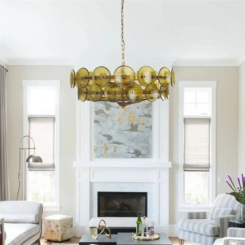 Design LED Pendant Lamp Living Room Modern Murano Flush Mount Ceiling Chandelier (WH-MI-564)