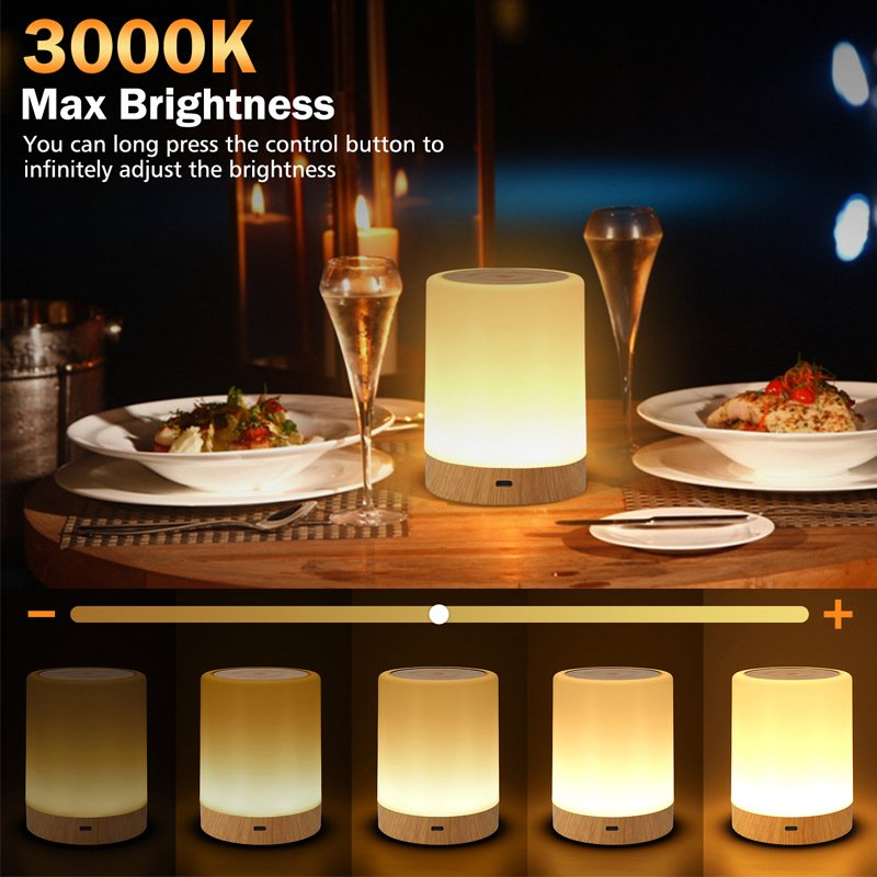 Modern Nordic Table Lamp LED Night Light Cute Couple Portable for Kids 5V DC Power for Bedrooms Living Rooms for Reading