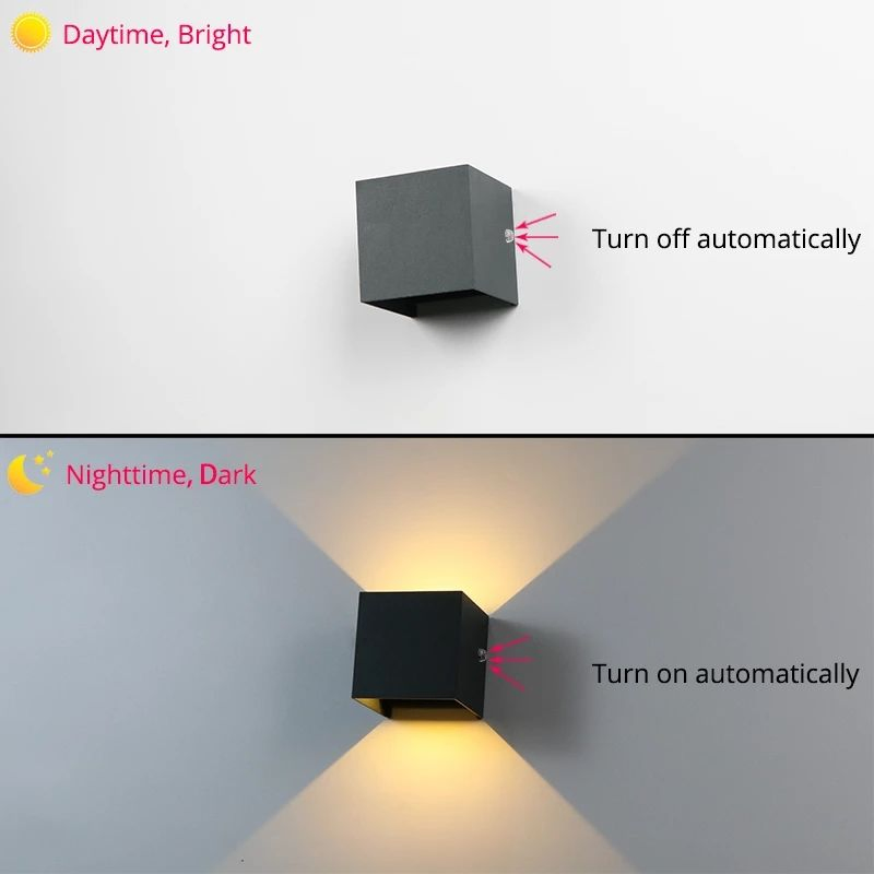 Outdoor Waterproof IP65 Wall Lamp LED Wall Light Modern Indoor/Outdoor Decor up Down Dual-Head Aluminum Wall Lamp