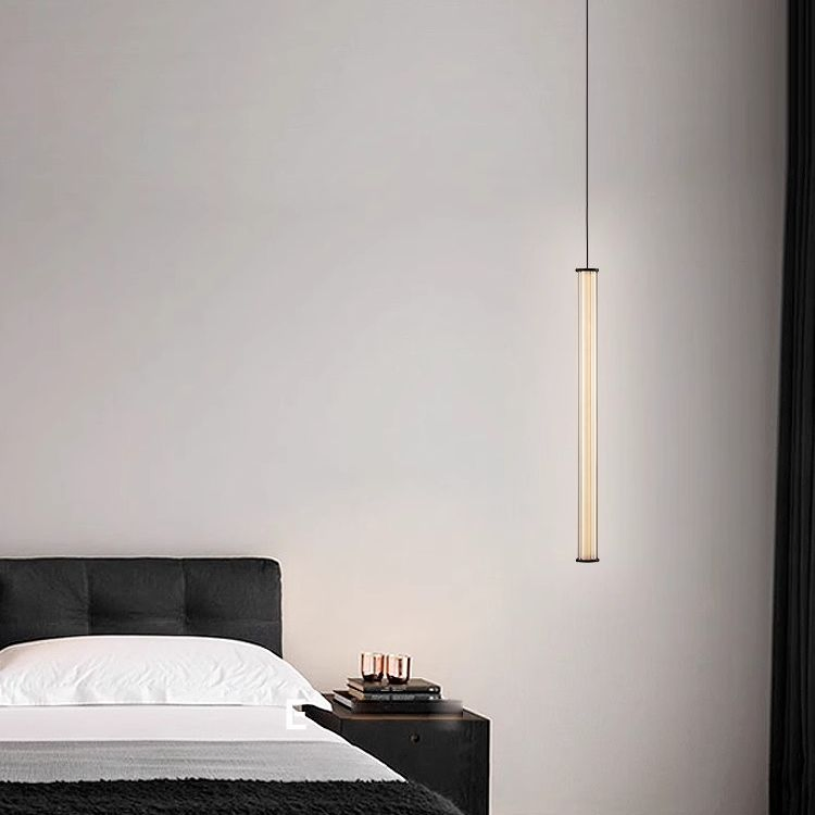 Acrylic Pipe Modern Minimalism Indoor LED Living Room Decor Pendant Light Chandelier