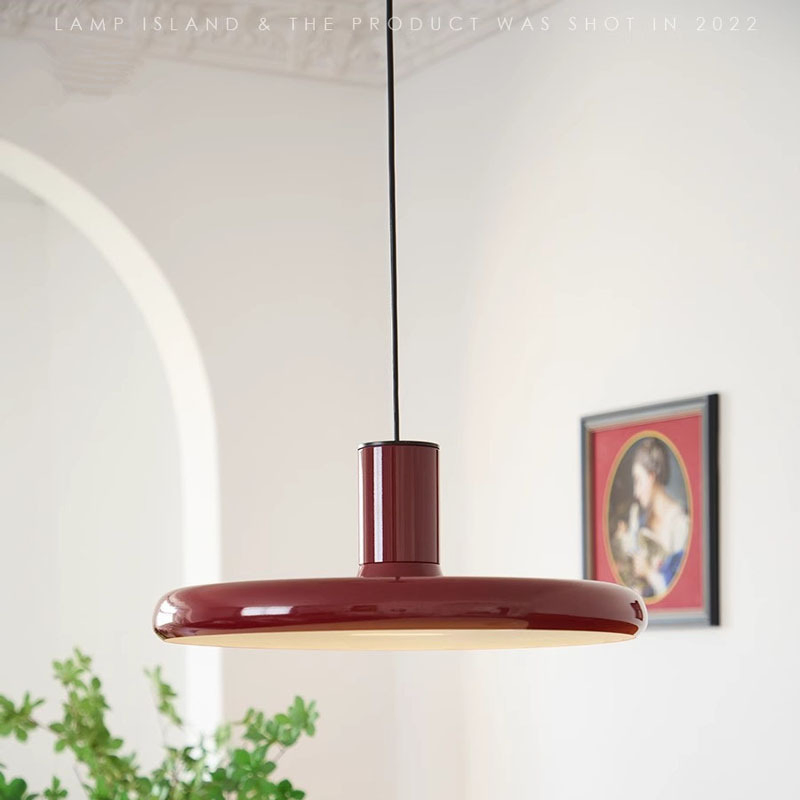 Zy Custom Modern Red LED Flying Saucer Cafe Hotel Restaurant Dining Room Pendant Light