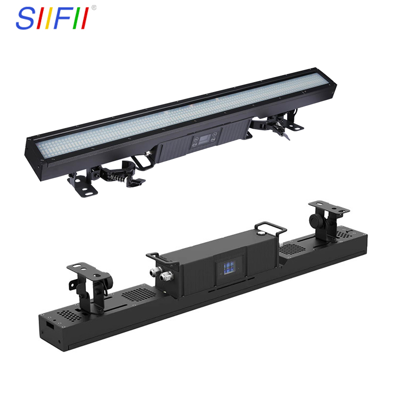 IP65 Waterproof Outdoor DJ Stage Lighting 32+16 RGB Wash Long Strobe Light Fogging Effect Wall Mounted Stage Lighting
