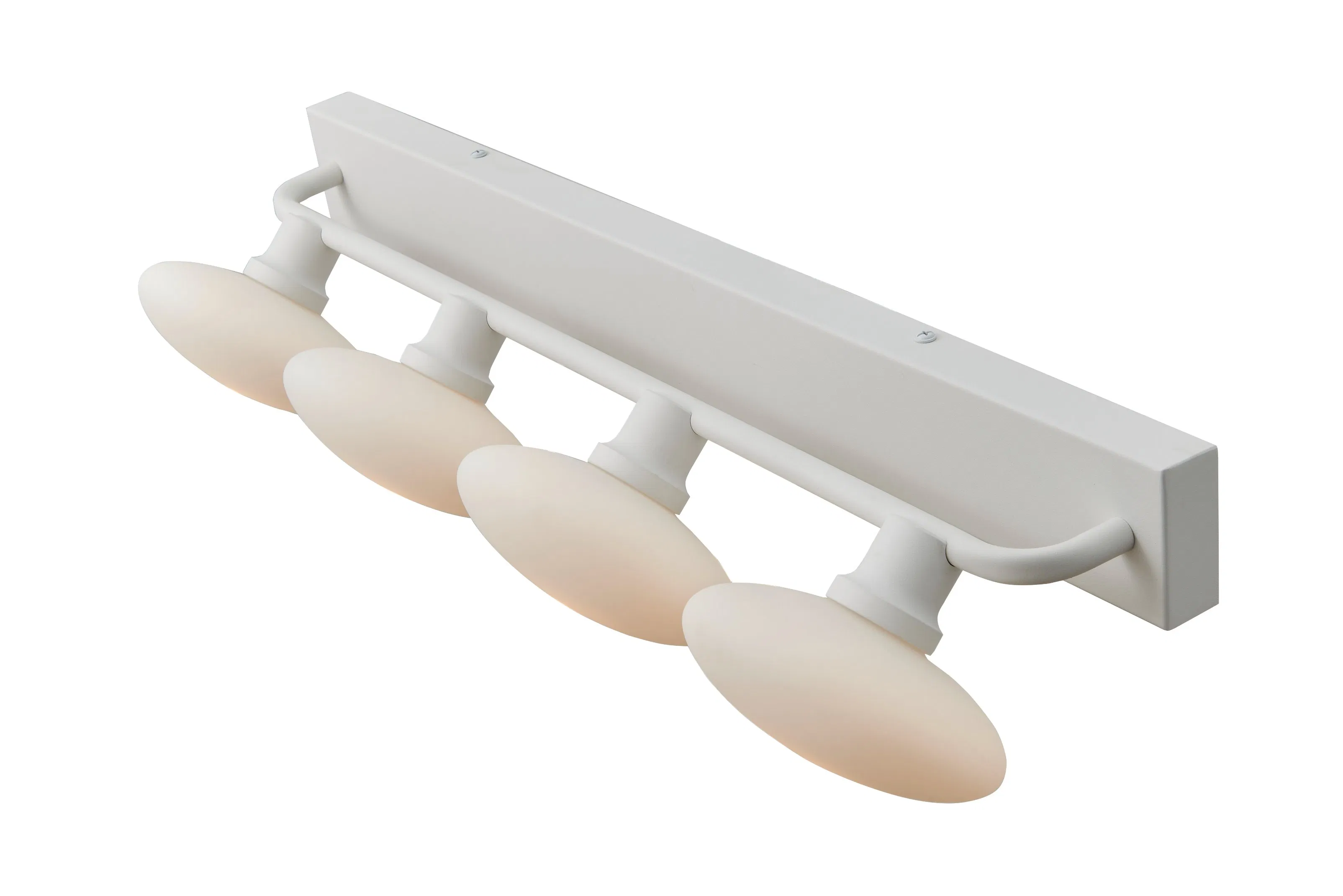 Luxury LED Vanity Bathroom Mirror White Wall Light with Opal Glass Design for Bathrooms