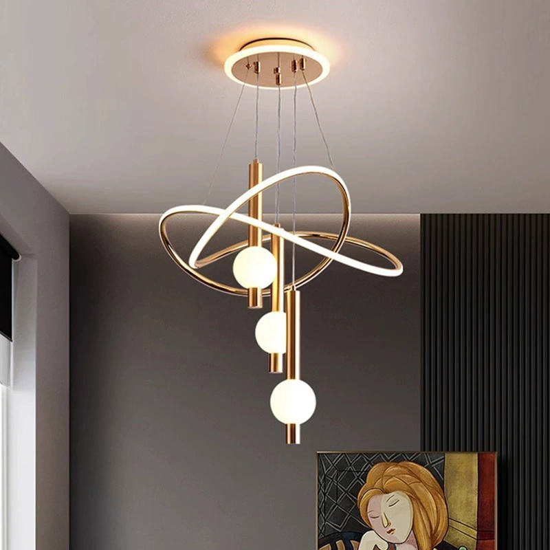 Nordic High-End Home Interior Pendant Lights, Remote Control Bedroom Lights for Living Rooms and Dining Rooms