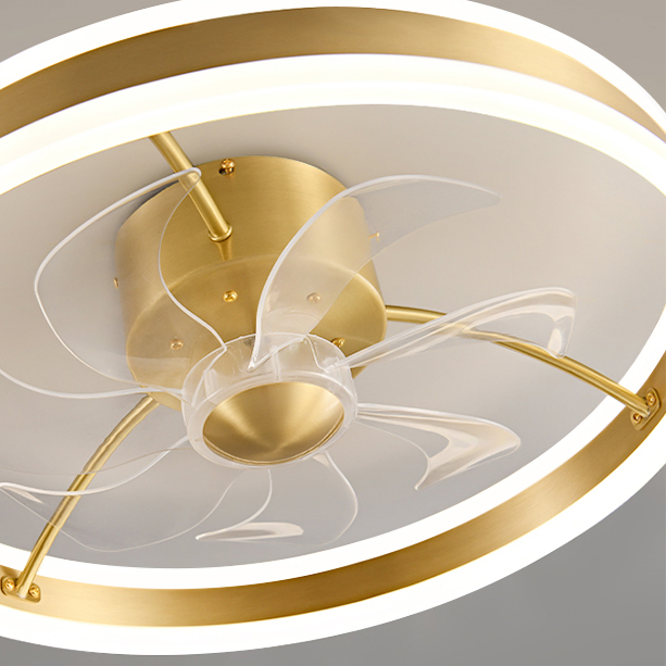 Luxury Chandelier Modern Pendant Crystal Lamp LED Ceiling Fan Light