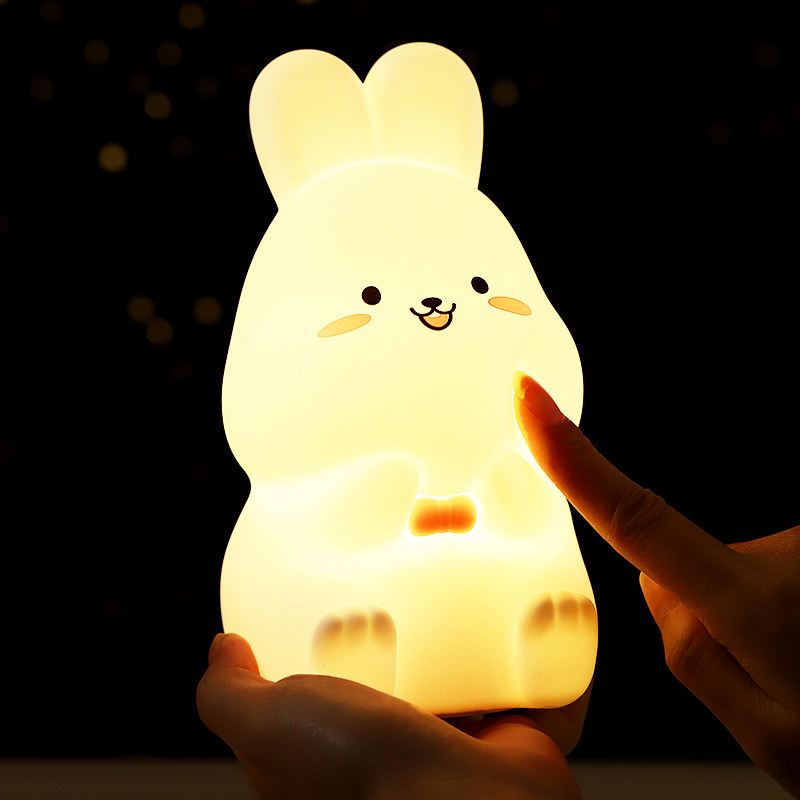 1200mA Rechargebale Kawaii Bunny LED Night Light Bedside Table Lamp for Baby Kids Room