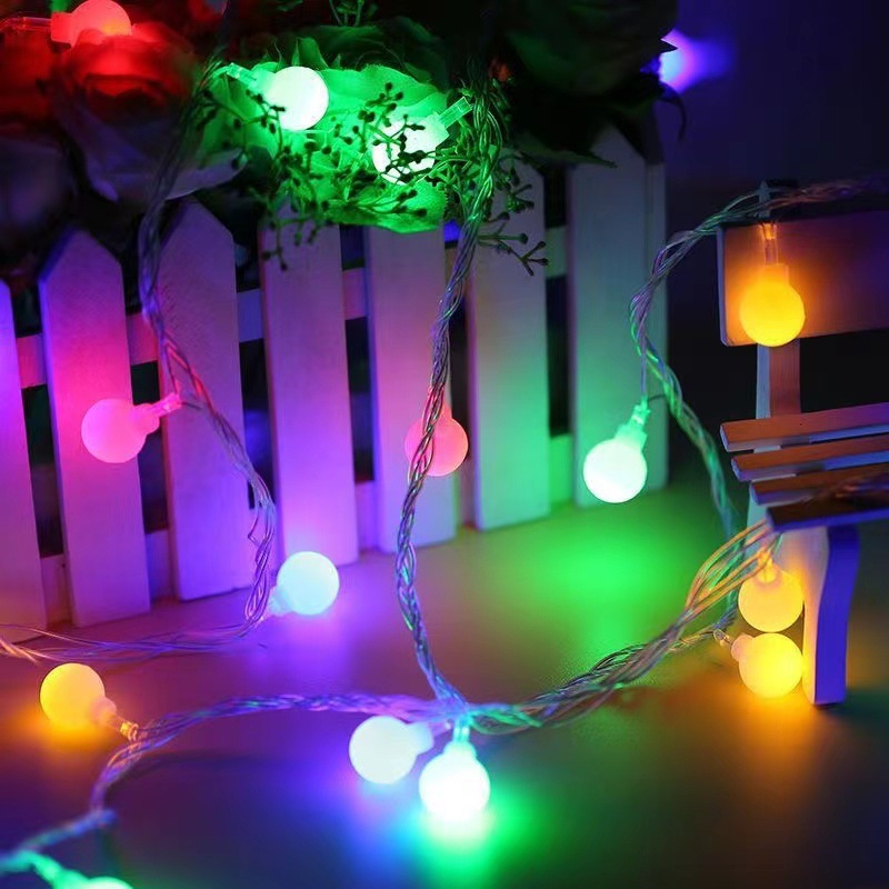 2026 Romantic Atmosphere LED String Ball Light Outdoor Decoration Lights