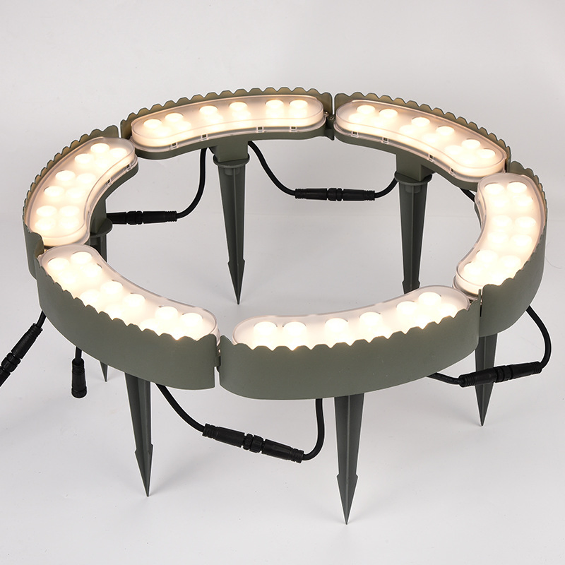 Hug LED Palm Outdoor Ring Light Landscape Decoration Holding Spike Tree Uplight