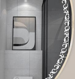 Modern Waterproof Bathroom Aluminium Golden Mirror Glass LED Vanity Lights