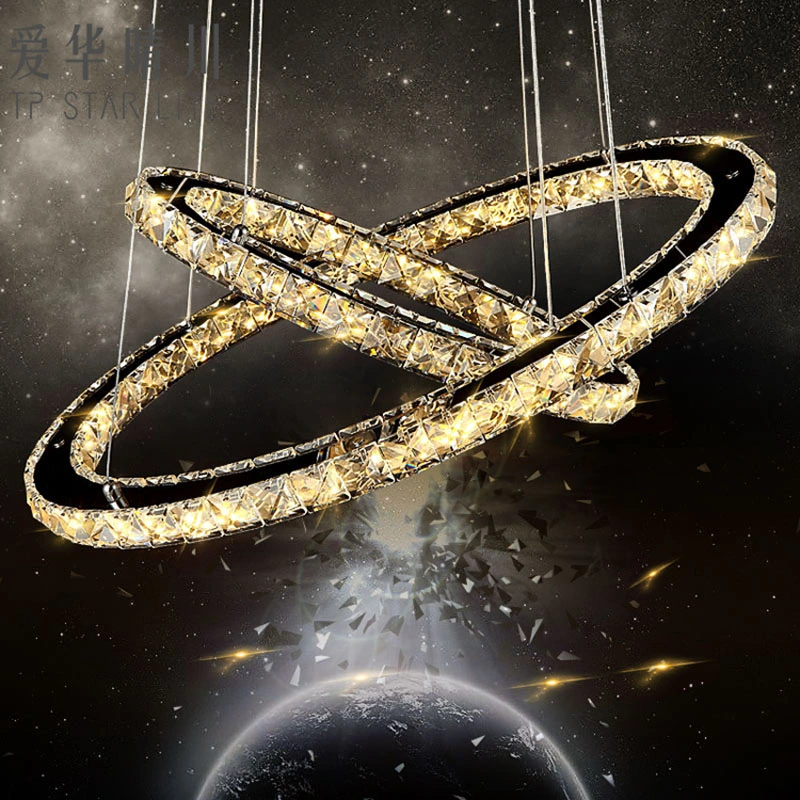 Tpstar Lighting Home Decoration LED Modern Luxury Crystal Large Hotel Lamp Chandelier