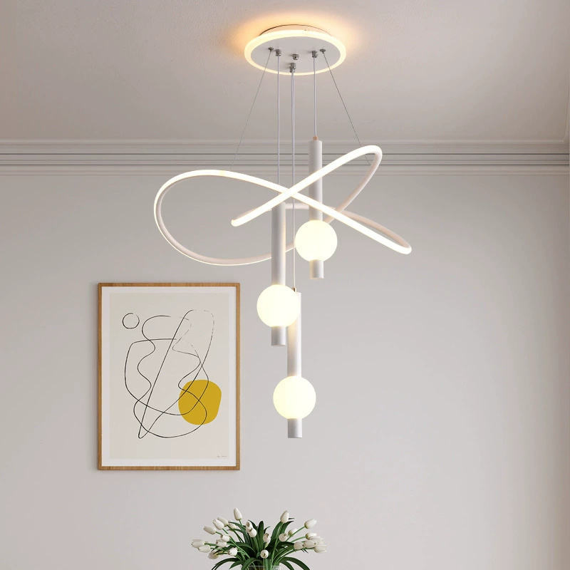 Nordic High-End Home Interior Pendant Lights, Remote Control Bedroom Lights for Living Rooms and Dining Rooms