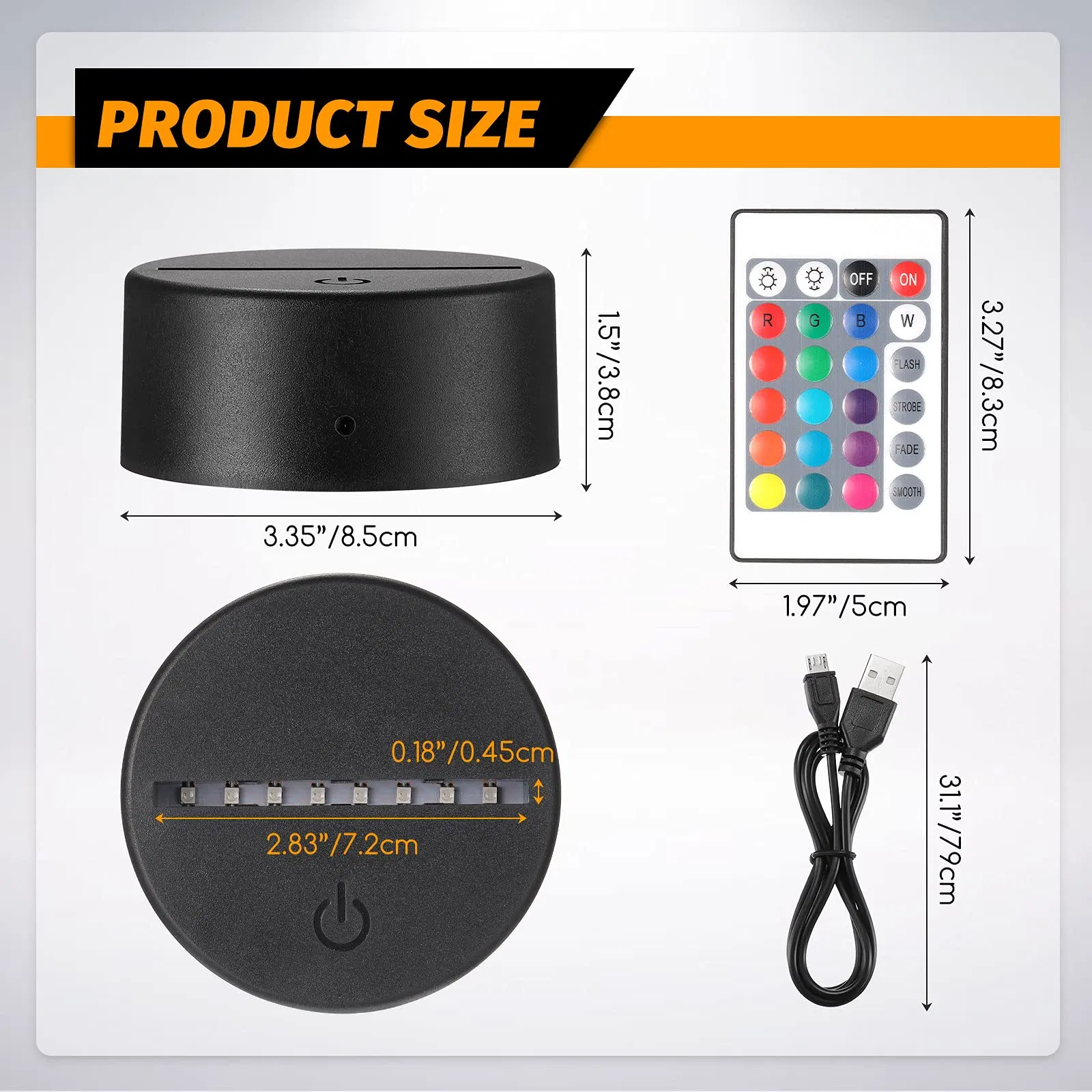 Creative 3D Illusion Anime Acrylic Table Desk Base LED Christmas Lamp Kid's Room Decor Night Light Base