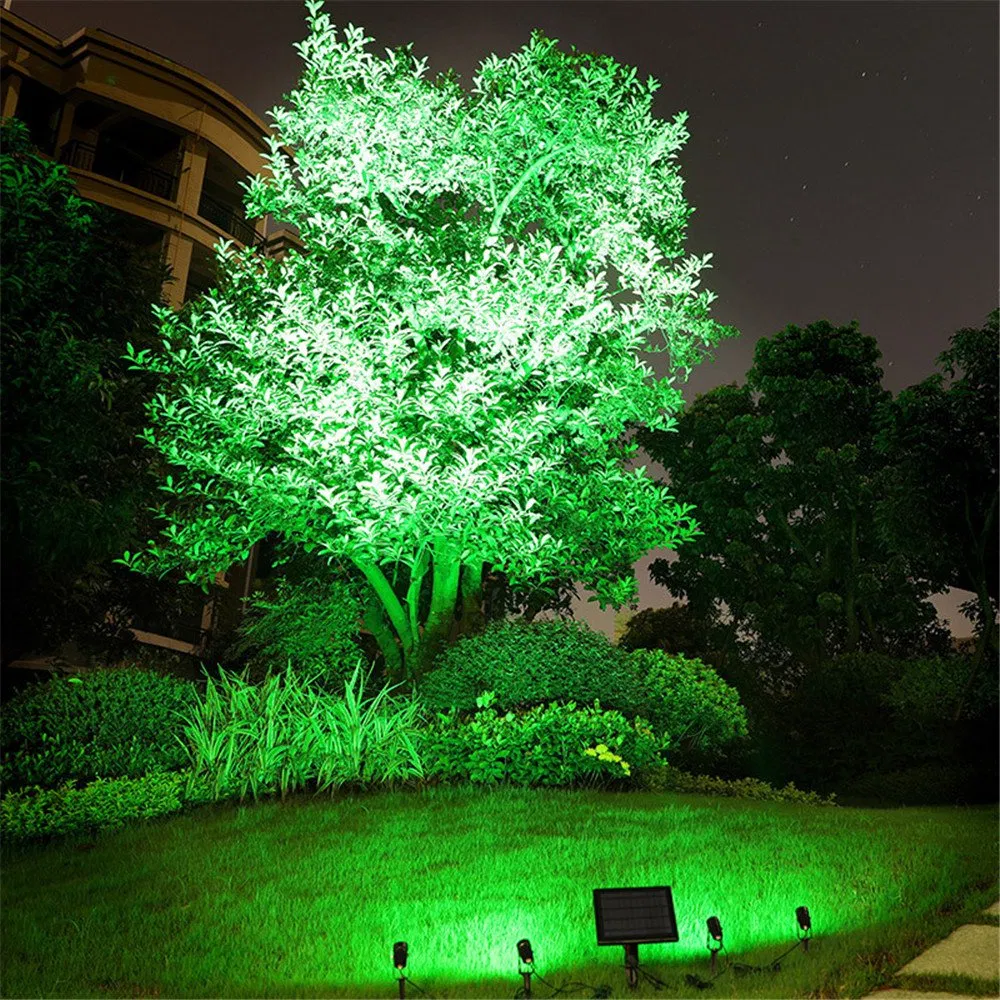 500 Lumen Per Light IP65 Water-Resistant Solar Powered Lawn Light Solar LED Spotlight Garden Landscape Lamp with Inserting Pole for Outdoor Pathway