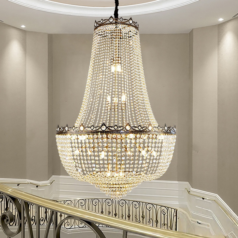 New Product Indoor Decoration Pendant Light Hotel Lobby Staircase Villa Living Room Modern LED Chandelier