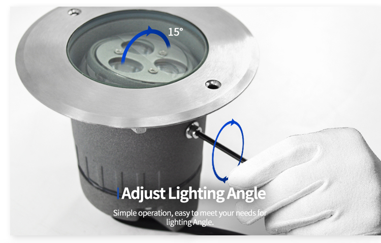 24W Rotable LED Stainless Steel Outdoor Recessed Underground Inground Garden Uplight