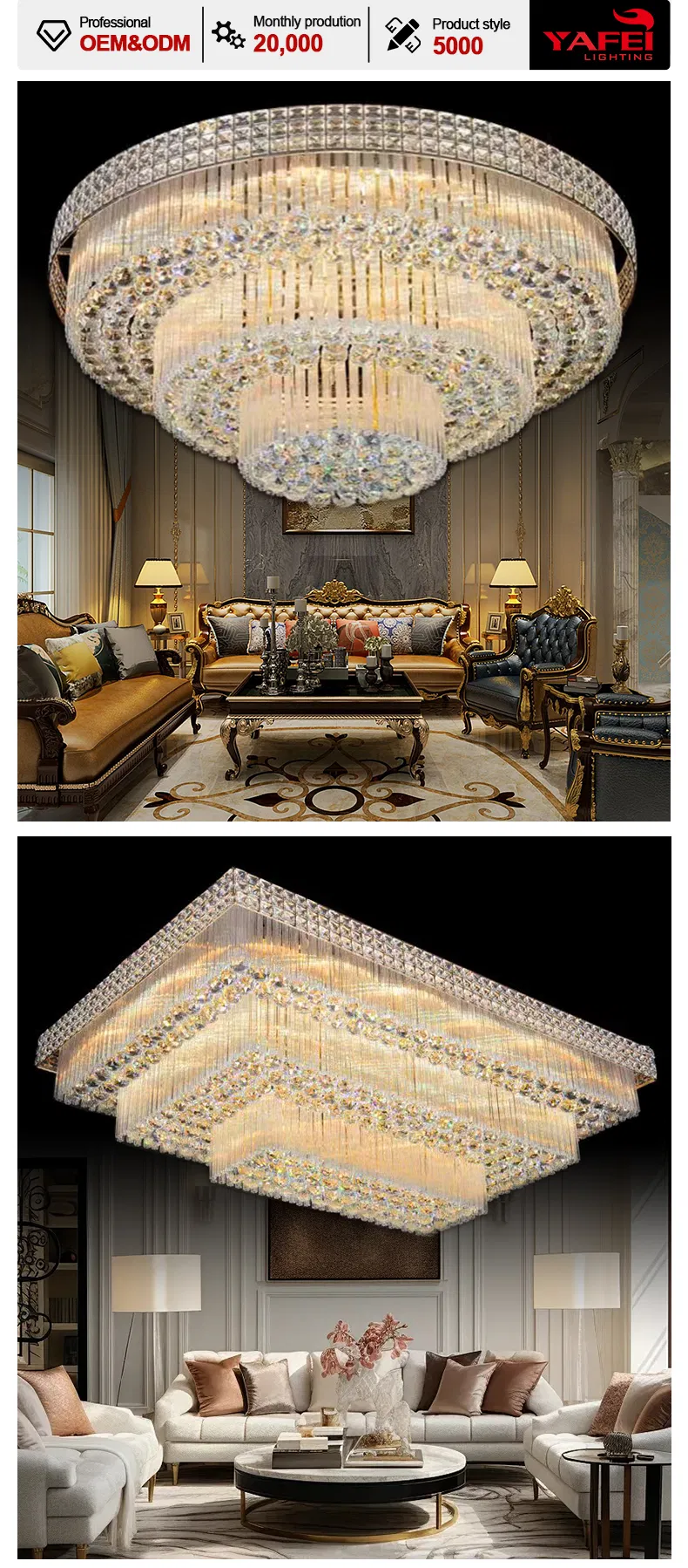 Crystal Chandelier Detail