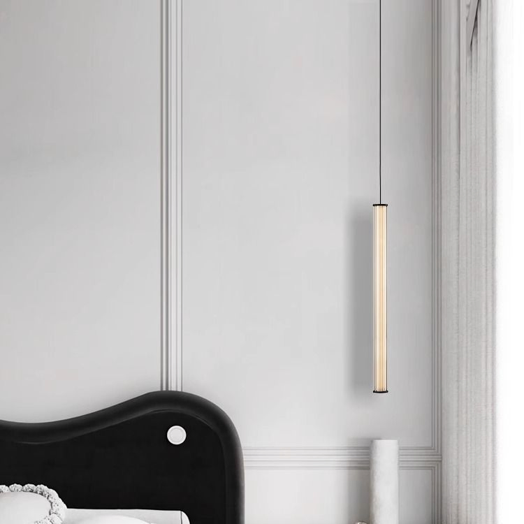 Acrylic Pipe Modern Minimalism Indoor LED Living Room Decor Pendant Light Chandelier