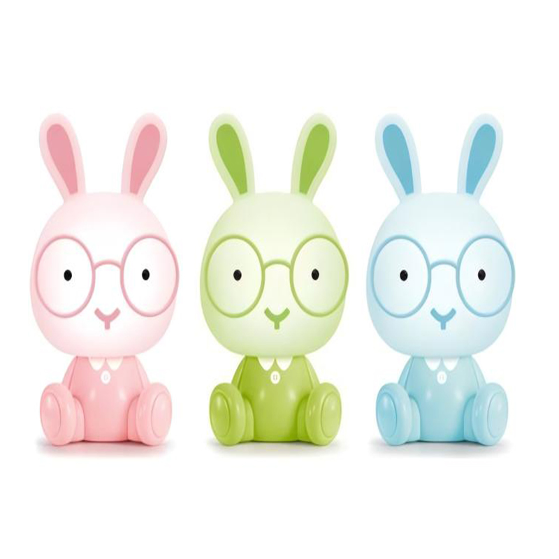 Touch Dimming LED Night Light, Creative Cartoon Table Lamp Gift, USB Plug-in Bedroom Bedside Lamp