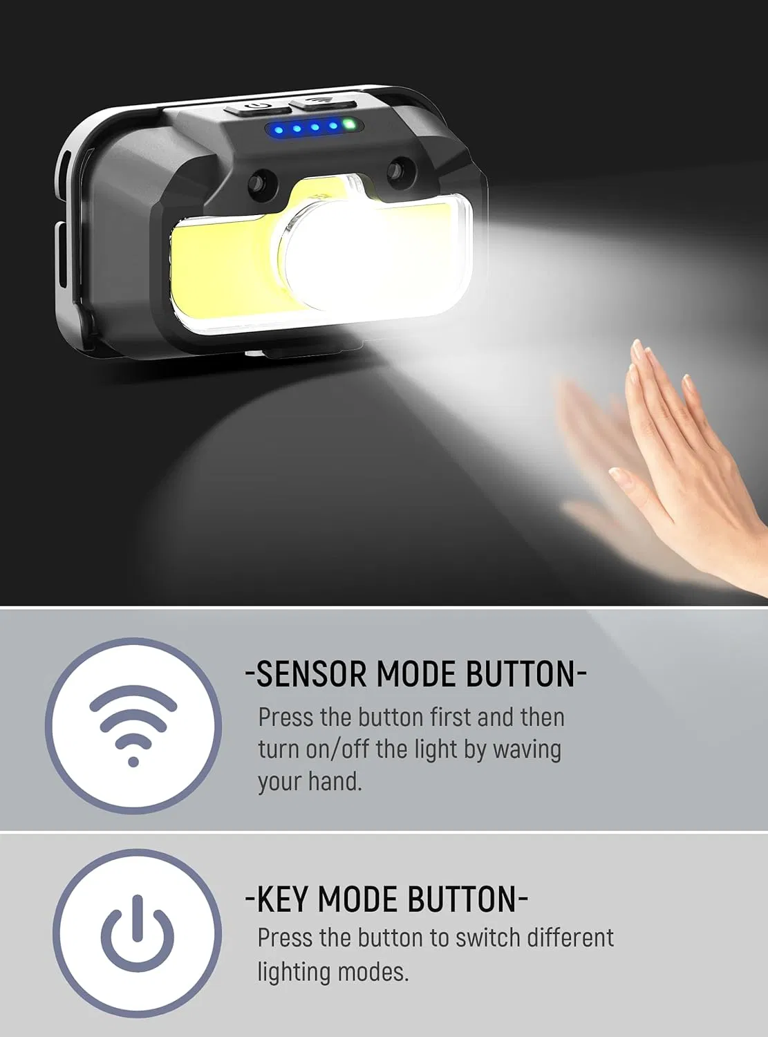 Smart Motion Sensor LED Camping Light for Outdoor Use
