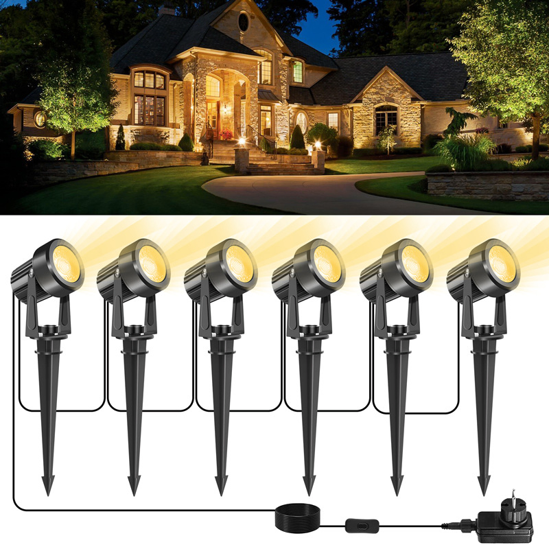 Polycrystalline Silicon Solar Panel, Waterproof Landscape Light for Garden Courtyard Solar Powered Spotlight