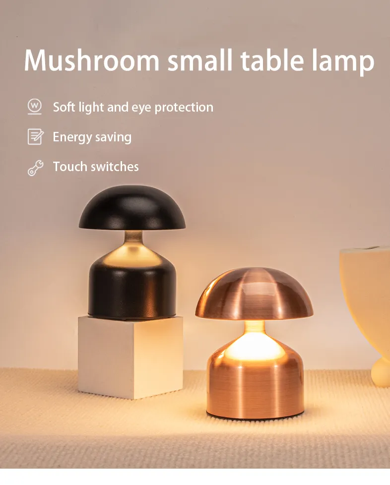 LED Table Lamp Mushroom Design