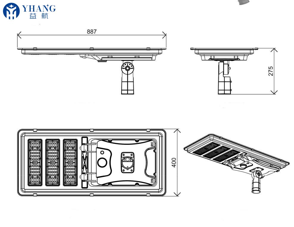 Factory Price Outdoor IP65 Solar Street Light Outdoor Lamp 300W High Lumen Smart Motion Sensor All in One Solar LED Street Light