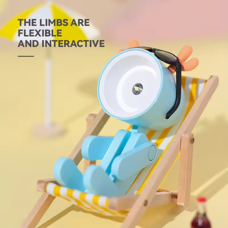 Soft Warm Light Kids LED Table Lamp Cute Dog Deer-Shaped Night Light for Bedroom Bedside ABS Mini Lamp for Baby Room Living Room