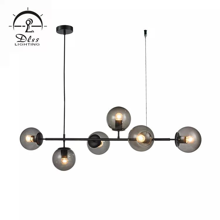 Nordic Style Modern Lighting Home Dining Glass Ball Hanging Decorative LED Chandelier