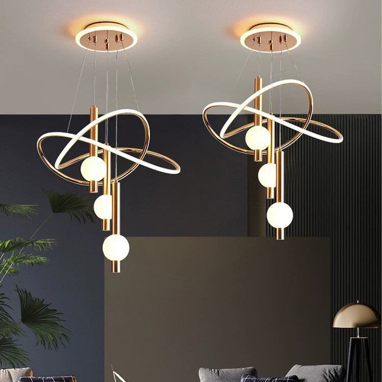 Nordic High-End Home Interior Pendant Lights, Remote Control Bedroom Lights for Living Rooms and Dining Rooms