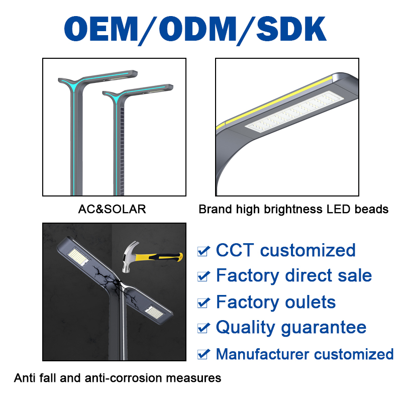Die-Casting Aluminum LED Pole Top Lights Outdoor 100W Street Garden Post Light for Yards