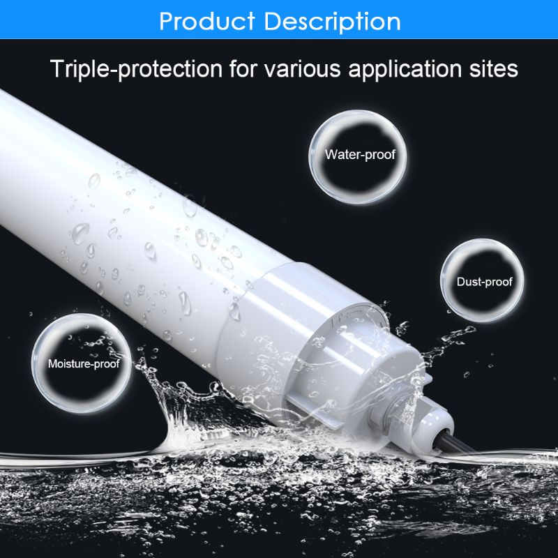 Eco-Rancher IP66 Waterproof LED Tube Light DIP Switch Power and CCT Option