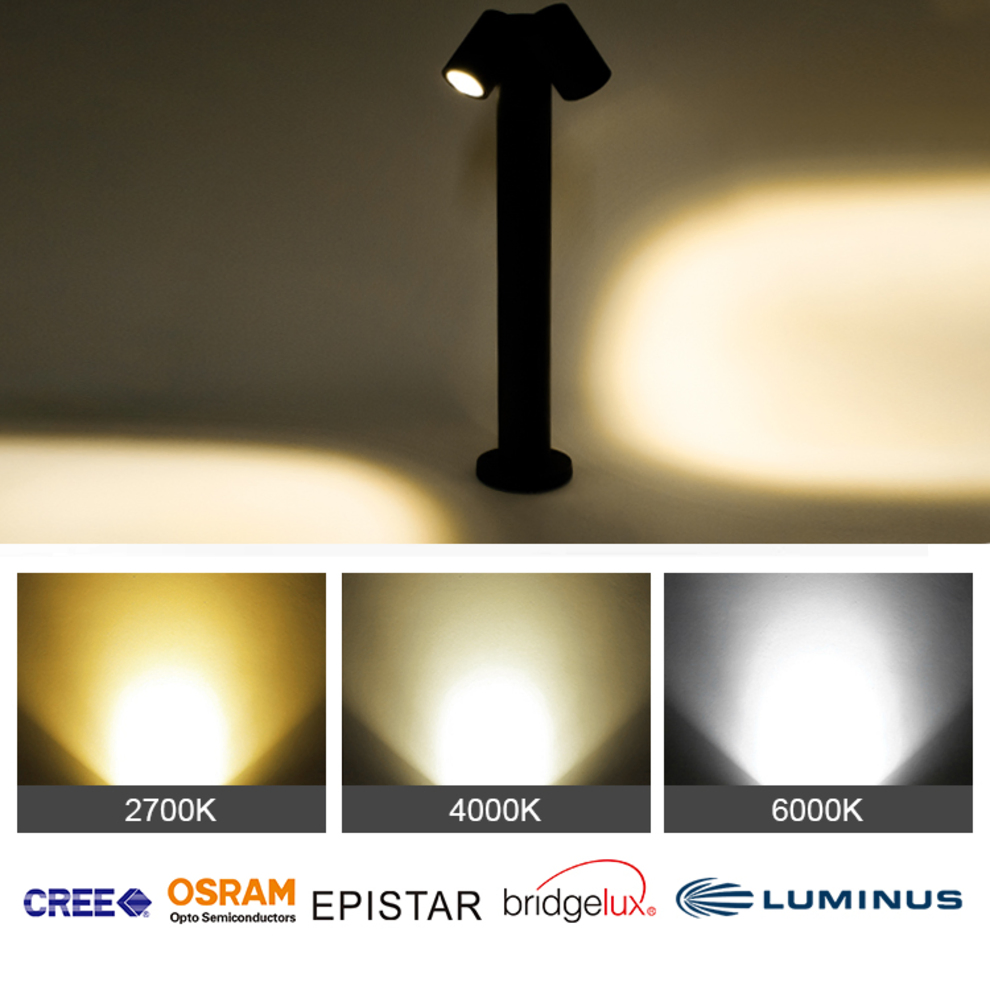 Outdoor IP65 Bollard LED Lawn Landscape Light Yard Garden Pathway Post Lamp