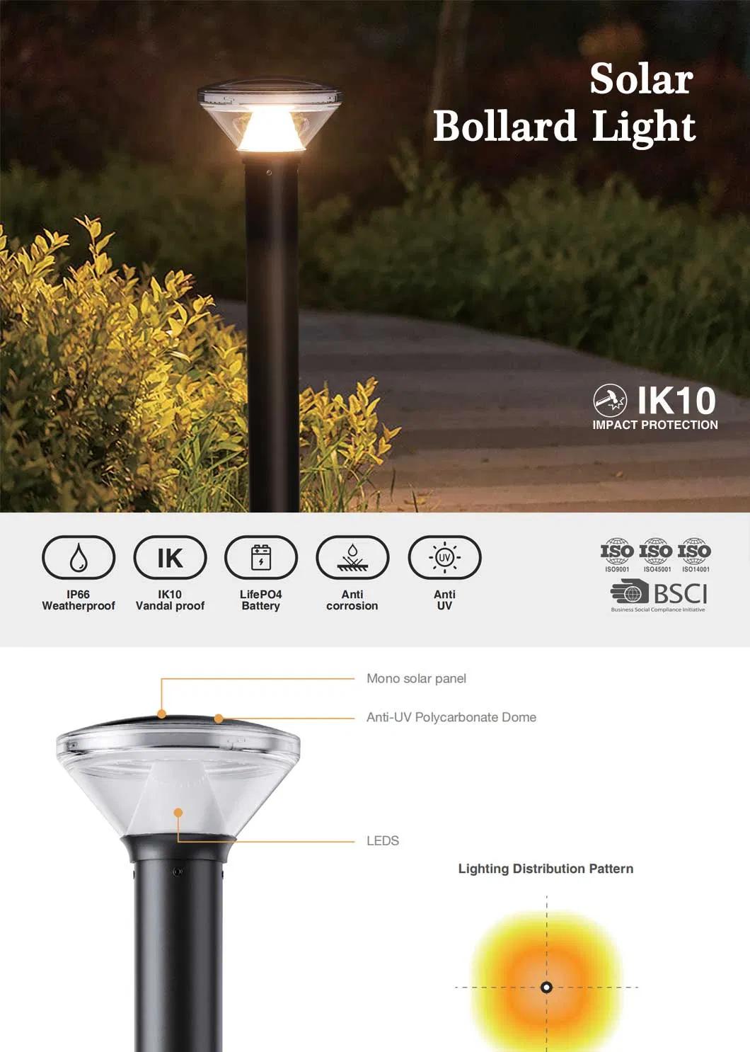 Solar LED Bollard Light 1