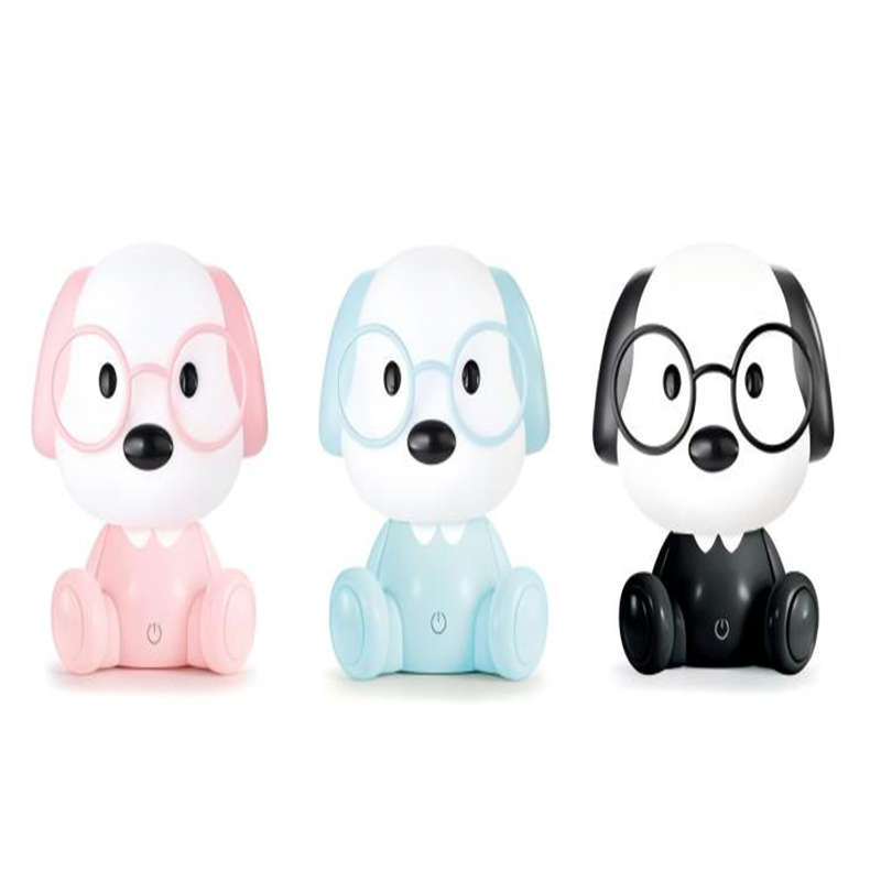 Touch Dimming LED Night Light, Creative Cartoon Table Lamp Gift, USB Plug-in Bedroom Bedside Lamp