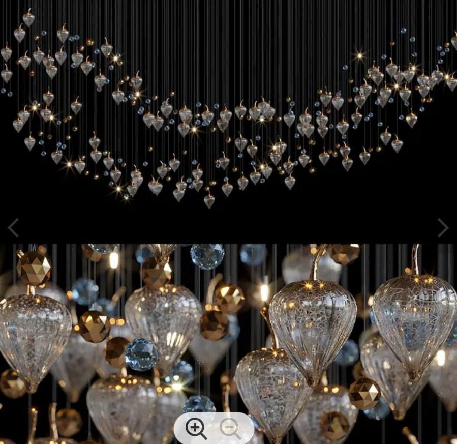 Modern Creative Art Hotel Lobby Dining Room Villa Custom LED Chandelier Pendant Light Crystal Glass Jt