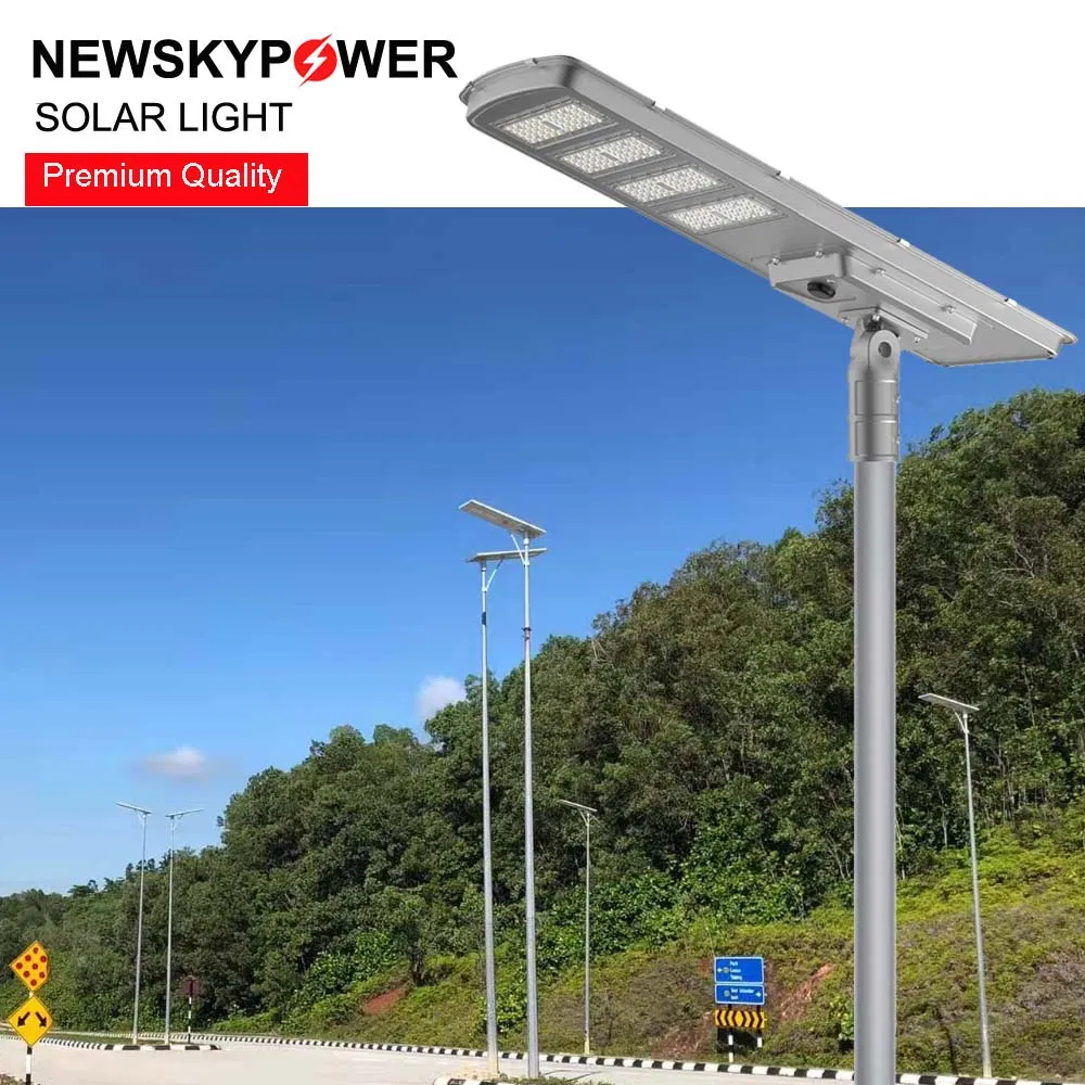 2024 New High Lumen LED 14000lm 100W All in One Solar Street Light for Industrial Highway Roadside