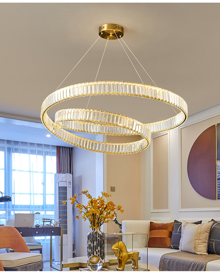 Konig Lighting China Crystal Chandelier Manufacturing Luxury American Simple Lighting Chandelier Restaurant LED Indoor Pendant