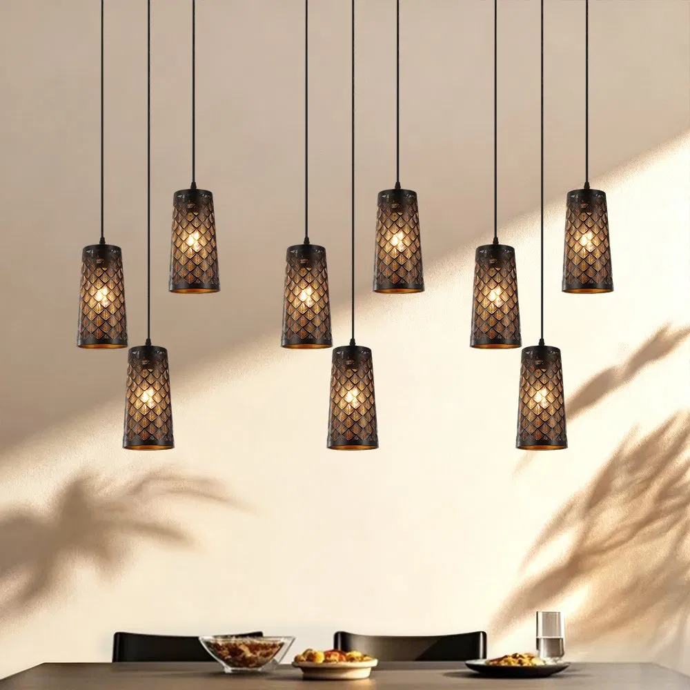 Ceiling Hanging Pendant Light Charming Dining Room Chandelier with Three Stylish Shades